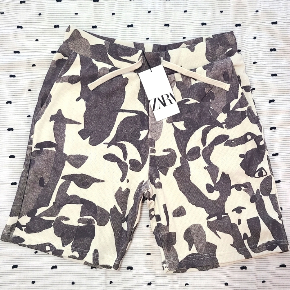 Zara Men's Hybrid Shorts - Gray and Cream